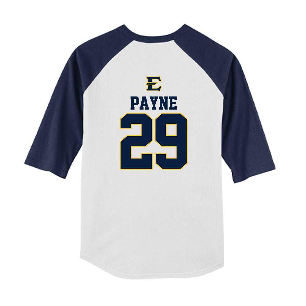 East Tennessee State - NCAA Softball : Kennedy Payne - USA Youth Raglan T-Shirt-1