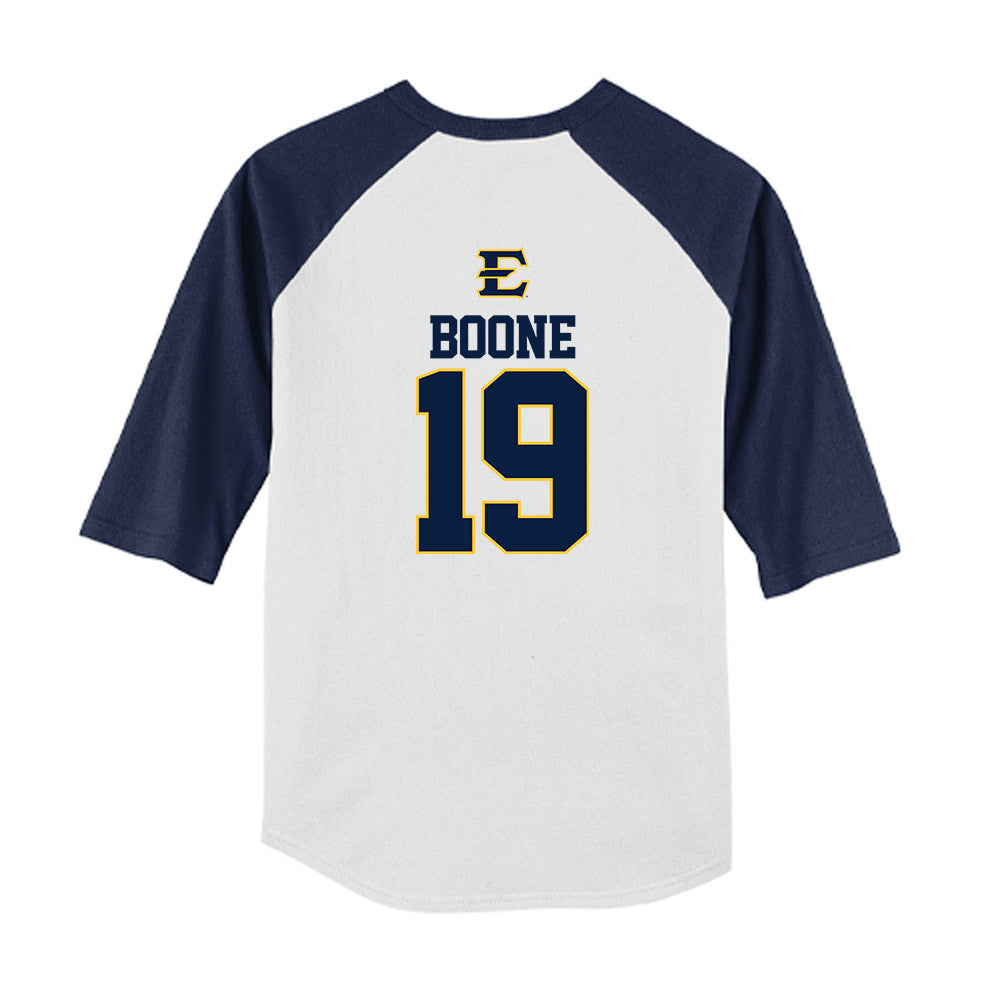 East Tennessee State - NCAA Softball : Whitney Boone - USA Youth Raglan T-Shirt-1