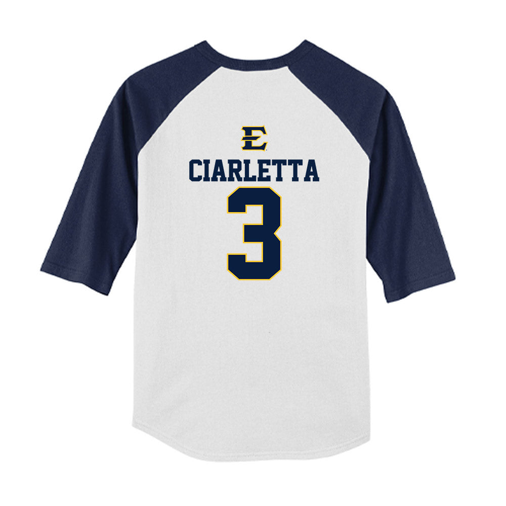 East Tennessee State - NCAA Softball : Kaela Ciarletta - USA Youth Raglan T-Shirt-1