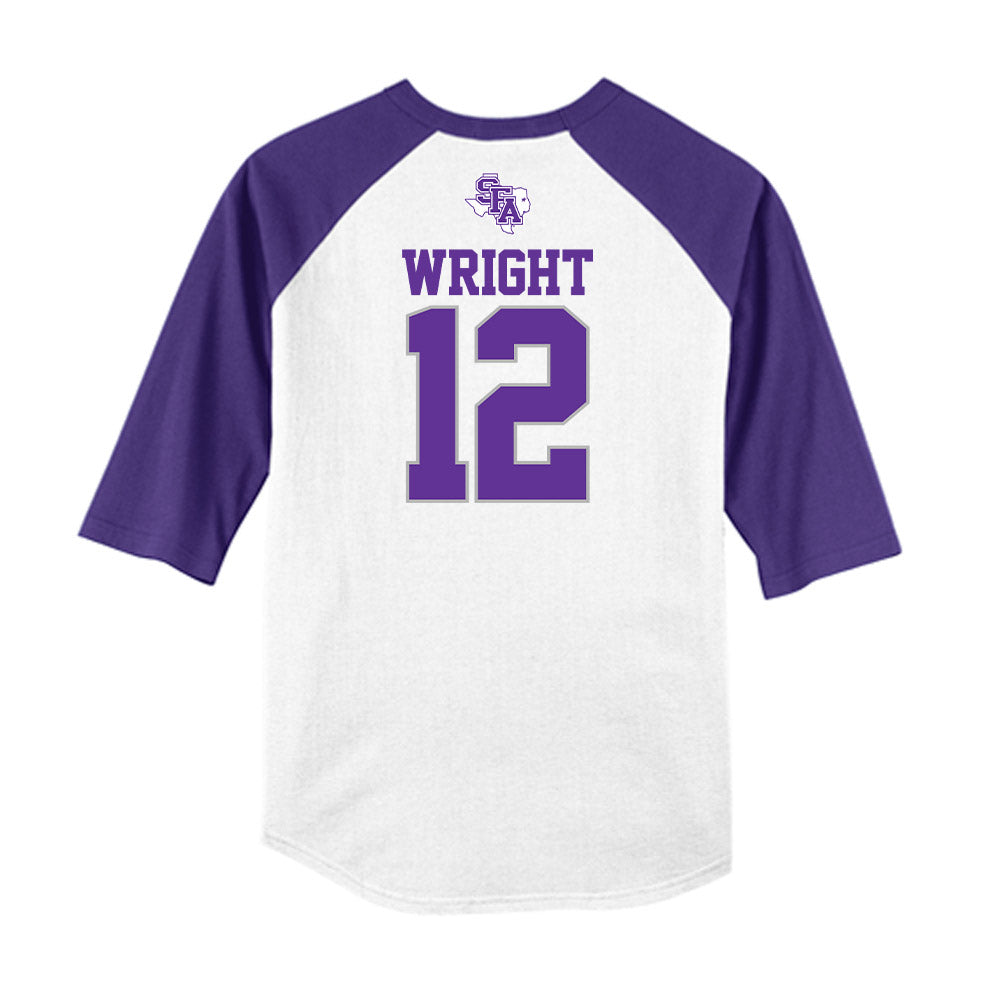 SFA - NCAA Softball : Morgan Wright - USA Raglan Shirt-1