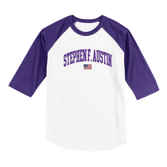 SFA - NCAA Softball : Reagan Hall - USA Raglan Shirt-0
