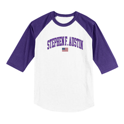 SFA - NCAA Softball : Malia Jones - USA Raglan Shirt-0