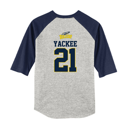 Toledo - NCAA Softball : Mady Yackee - USA Youth Raglan T-Shirt-1