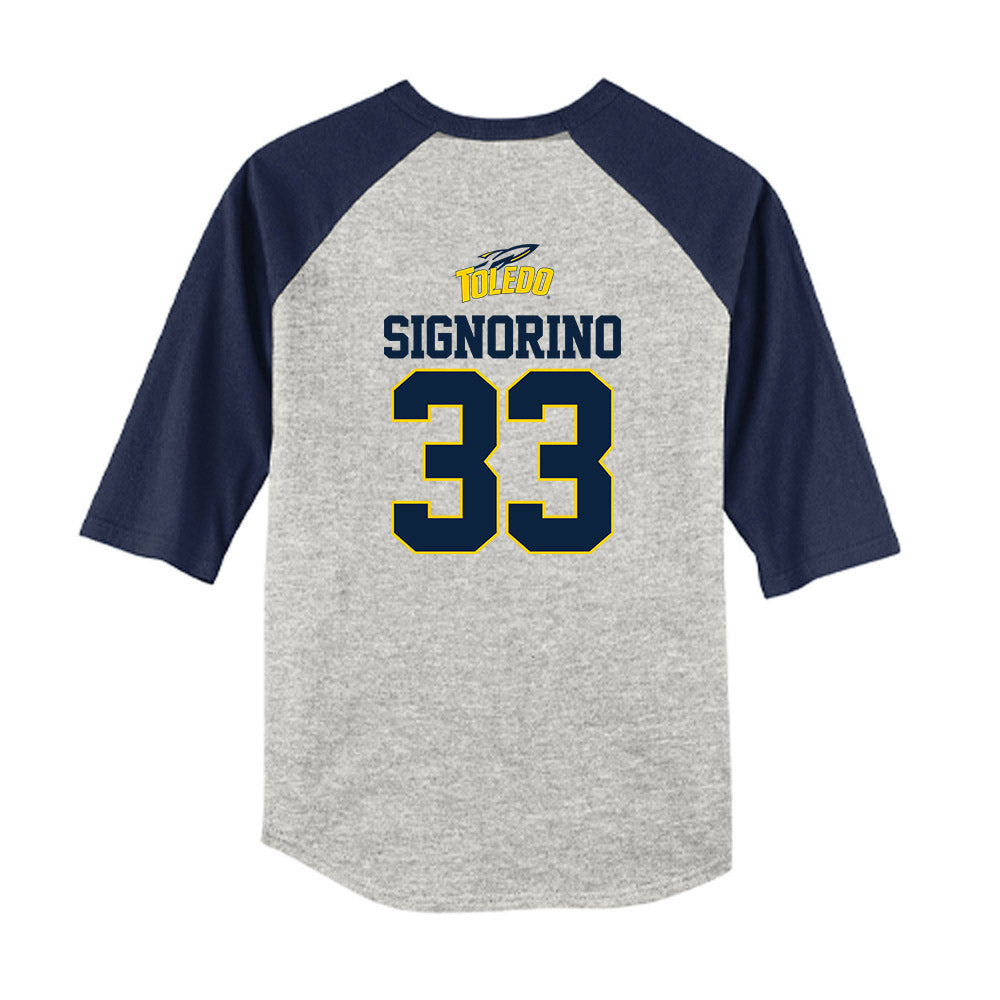 Toledo - NCAA Softball : Olivia Signorino - USA Youth Raglan T-Shirt-1