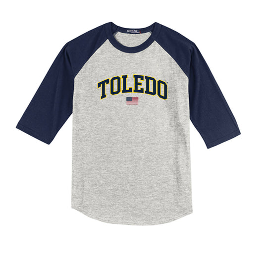 Toledo - NCAA Softball : Savvanna Riall - USA Youth Raglan T-Shirt-0