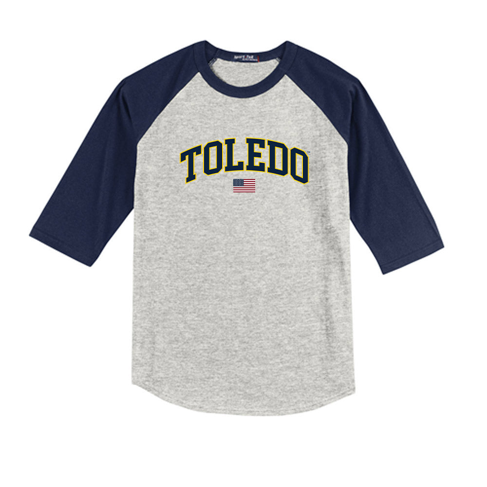 Toledo - NCAA Softball : Ava Golightly - USA Youth Raglan T-Shirt-0