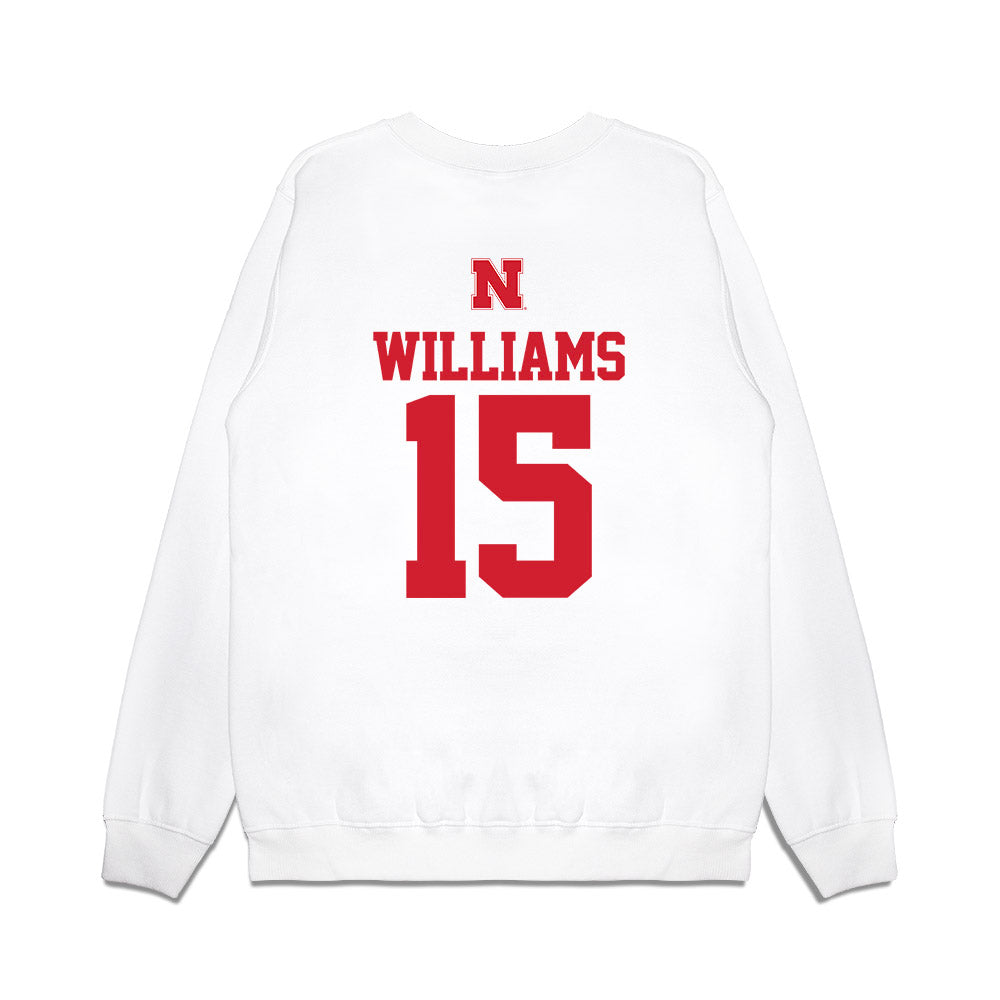 Nebraska - NCAA Softball : Kennadi Williams - USA Premium Crewneck Sweatshirt-1