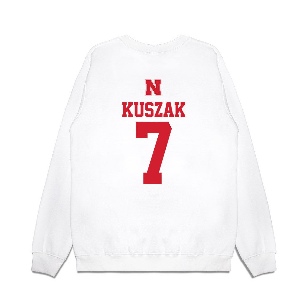 Nebraska - NCAA Softball : Ava Kuszak - USA Premium Crewneck Sweatshirt-1