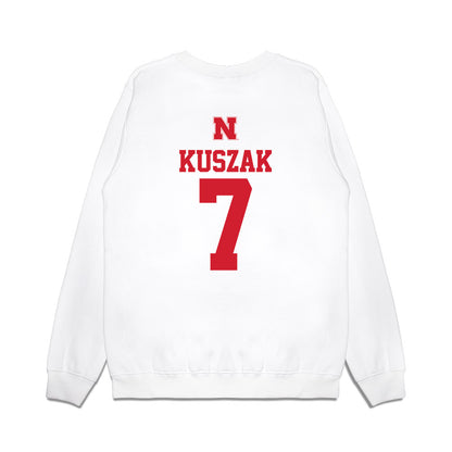 Nebraska - NCAA Softball : Ava Kuszak - USA Premium Crewneck Sweatshirt-1
