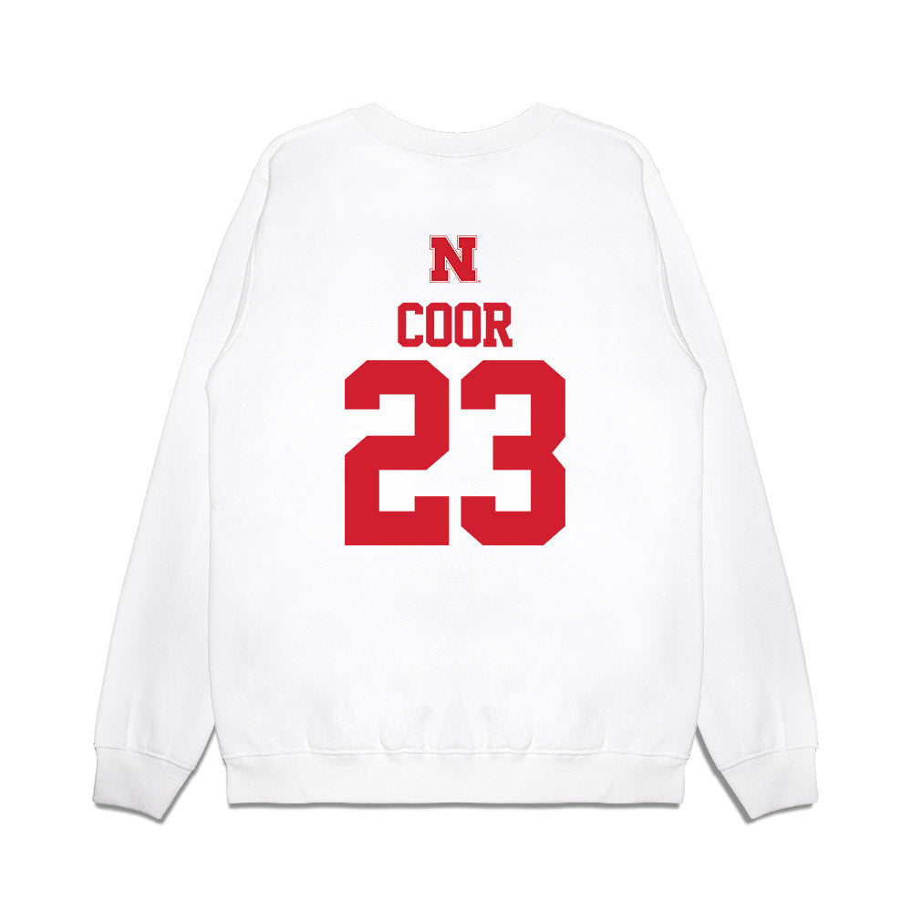 Nebraska - NCAA Softball : Hannah Coor - USA Premium Crewneck Sweatshirt-1