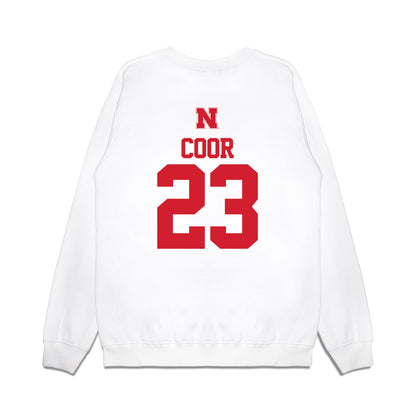 Nebraska - NCAA Softball : Hannah Coor - USA Premium Crewneck Sweatshirt-1