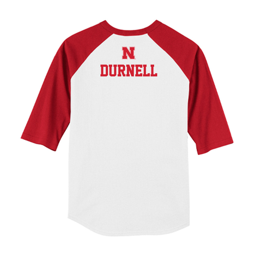 Nebraska - NCAA Softball : Alli Durnell - USA Raglan Shirt-1