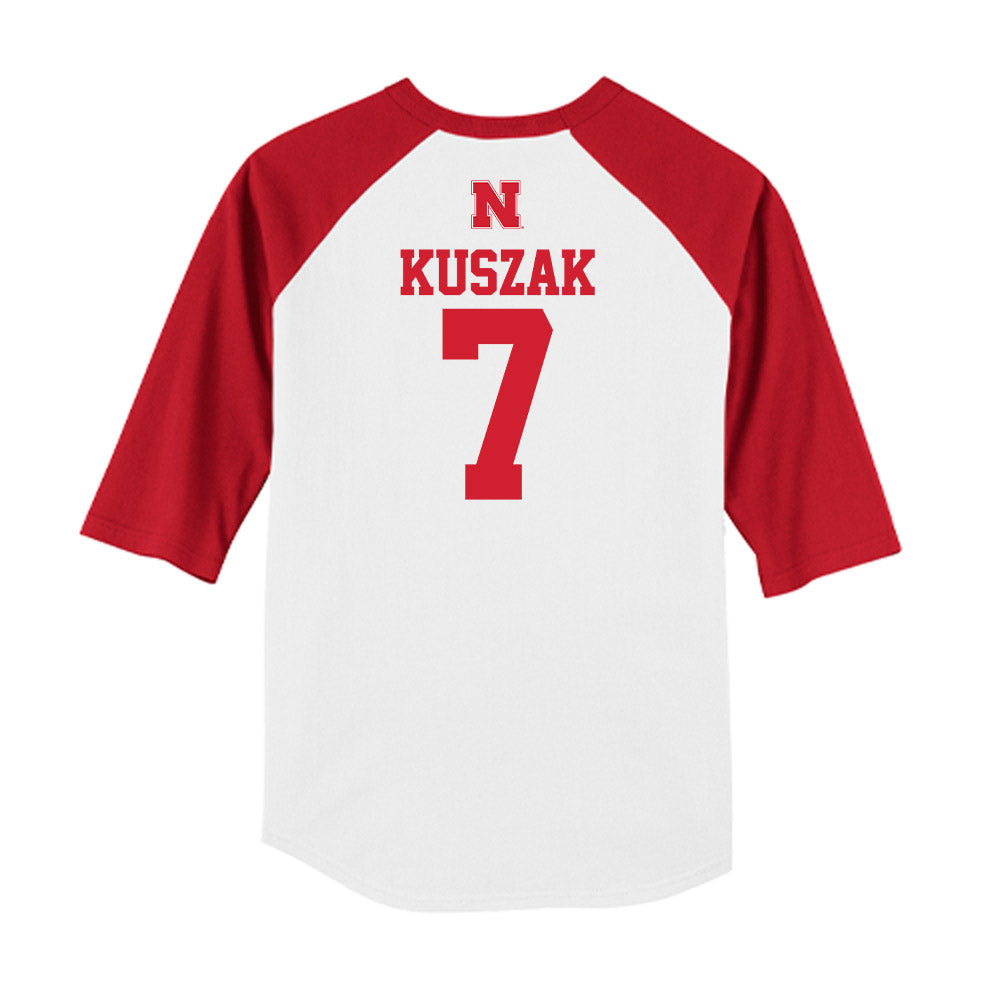 Nebraska - NCAA Softball : Ava Kuszak - USA Raglan Shirt-1