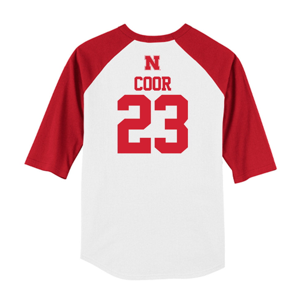Nebraska - NCAA Softball : Hannah Coor - USA Raglan Shirt-1