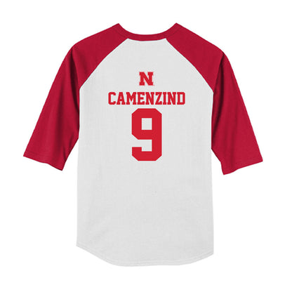Nebraska - NCAA Softball : Hannah Camenzind - USA Youth Raglan T-Shirt-1