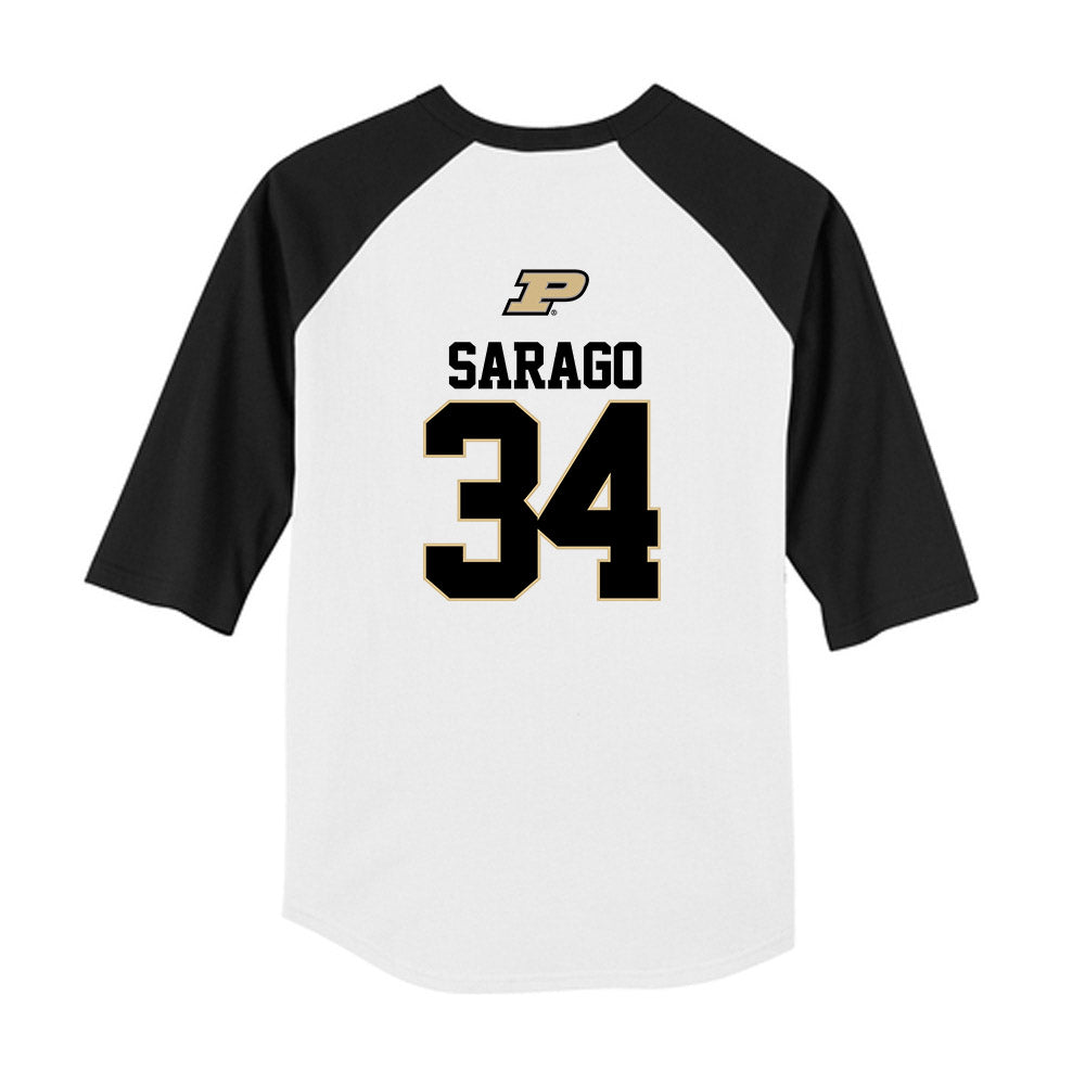 Purdue - NCAA Softball : Kate Sarago - USA Youth Raglan T-Shirt-1