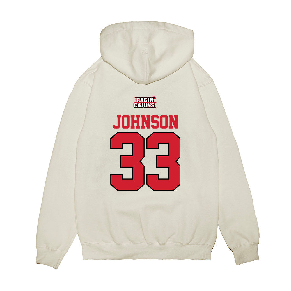 Louisiana - NCAA Softball : Natalie Johnson - USA Raglan Premium Hooded Sweatshirt-1