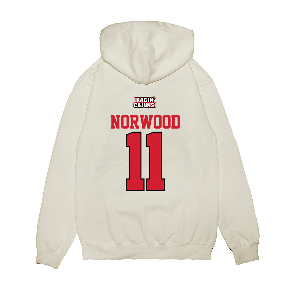 Louisiana - NCAA Softball : Mia Norwood - USA Raglan Premium Hooded Sweatshirt-1