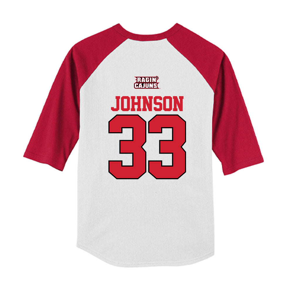 Louisiana - NCAA Softball : Natalie Johnson - USA Raglan Youth Raglan T-Shirt-1