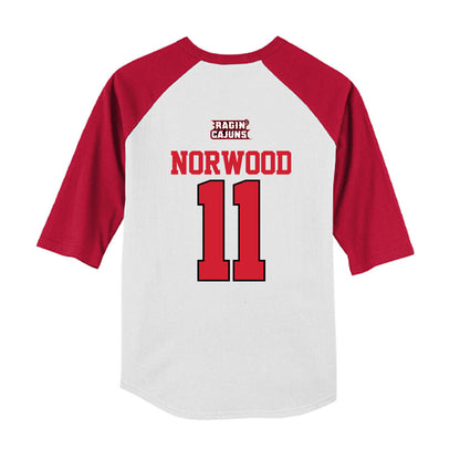 Louisiana - NCAA Softball : Mia Norwood - USA Raglan Youth Raglan T-Shirt-1