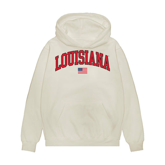 Louisiana - NCAA Softball : Mia Liscano - USA Raglan Premium Hooded Sweatshirt-0