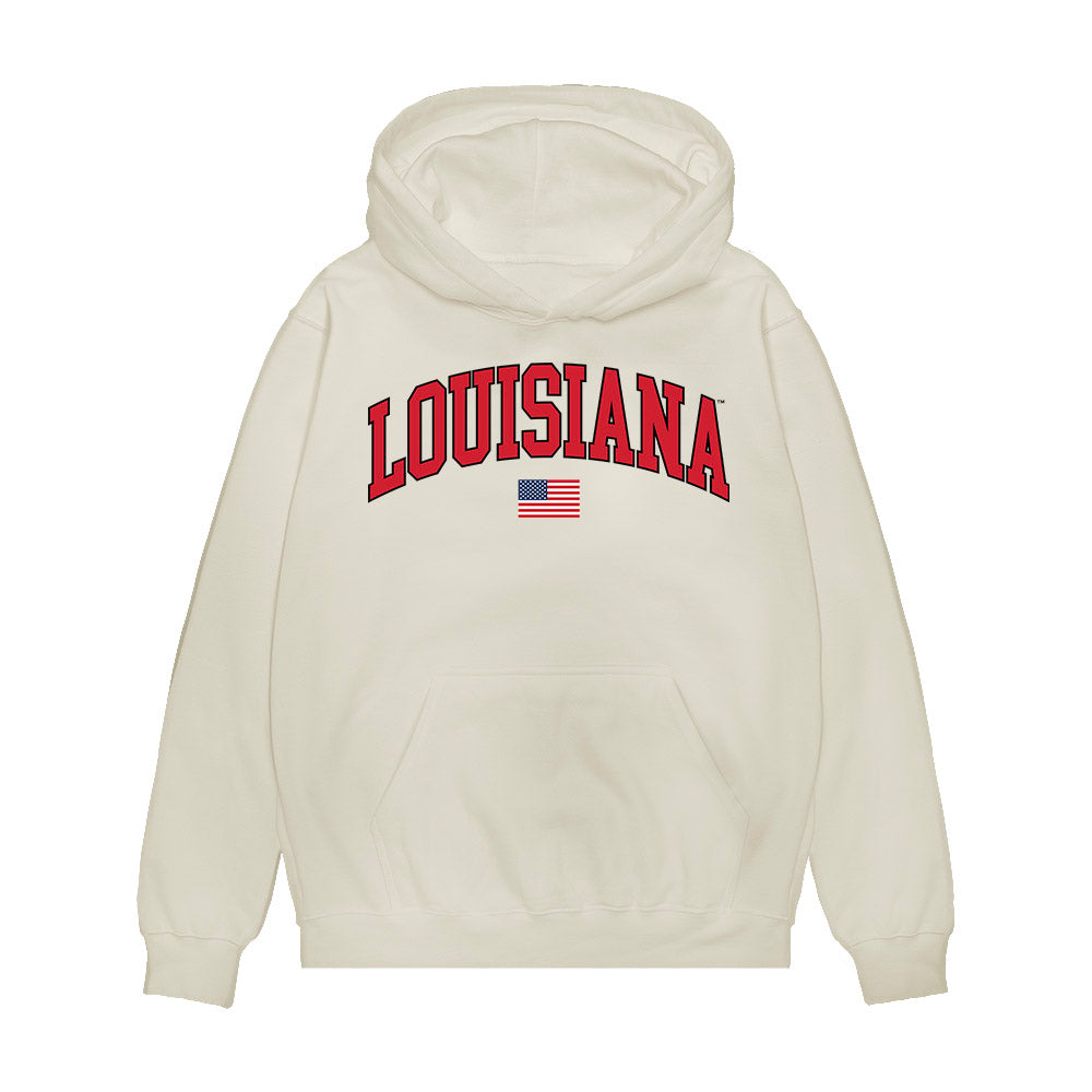 Louisiana - NCAA Softball : Natalie Johnson - USA Raglan Premium Hooded Sweatshirt-0