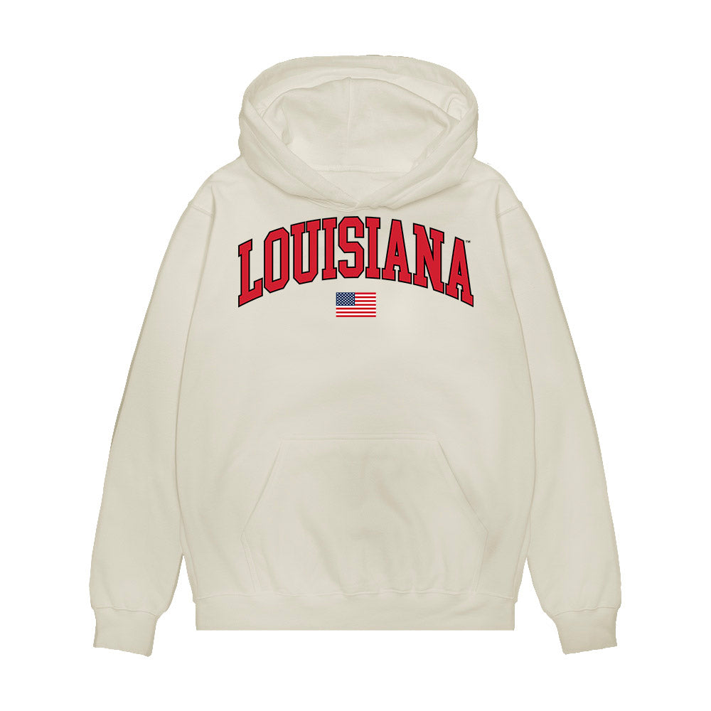 Louisiana - NCAA Softball : Kennedy Marceaux - USA Raglan Premium Hooded Sweatshirt-0