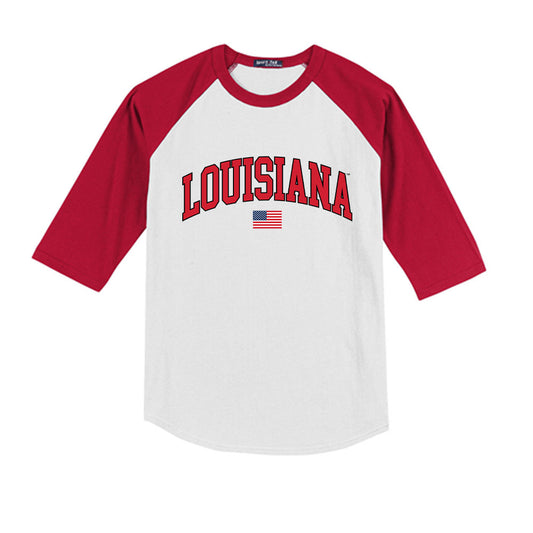 Louisiana - NCAA Softball : Zoe' Harrington - USA Raglan Youth Raglan T-Shirt-0