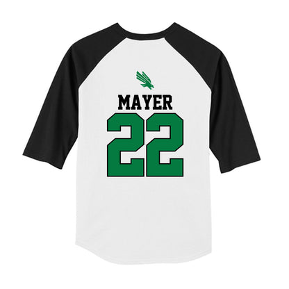 North Texas - NCAA Softball : Sienna Mayer - USA Youth Raglan T-Shirt-1