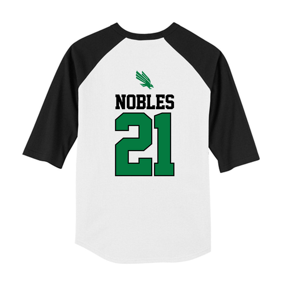 North Texas - NCAA Softball : Laila Nobles - USA Youth Raglan T-Shirt-1