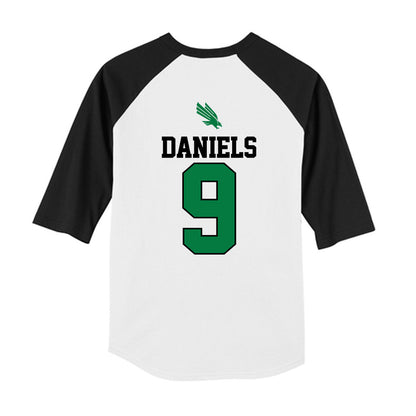 North Texas - NCAA Softball : Eva Daniels - USA Youth Raglan T-Shirt-1