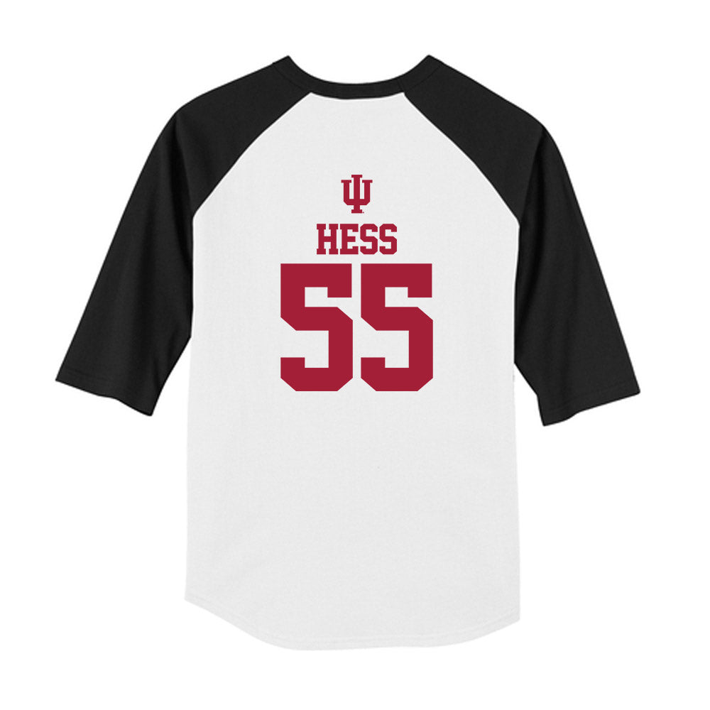 Indiana - NCAA Softball : Taylor Hess - USA Youth Raglan T-Shirt-1