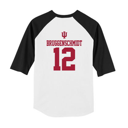 Indiana - NCAA Softball : Emma Bruggenschmidt - USA Youth Raglan T-Shirt-1