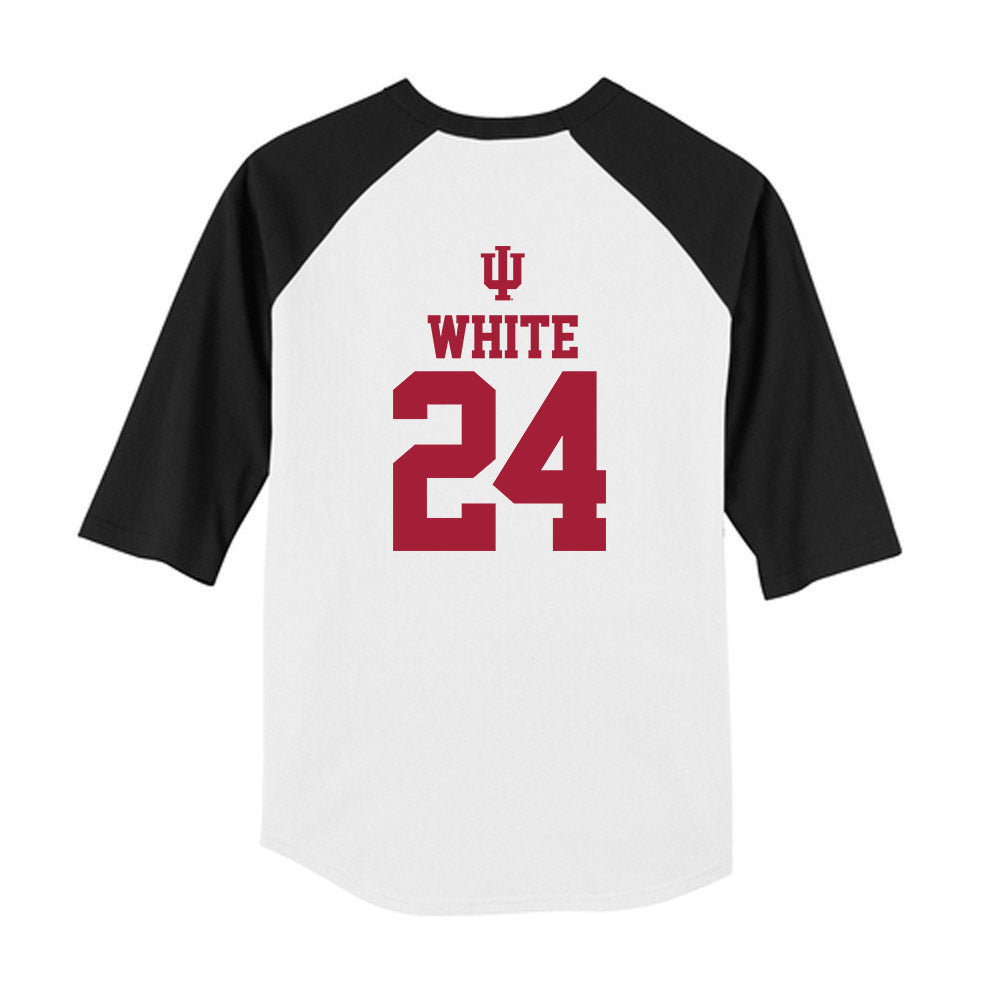 Indiana - NCAA Softball : Josie White - USA Youth Raglan T-Shirt-1