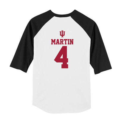 Indiana - NCAA Softball : Addie Martin - USA Youth Raglan T-Shirt-1