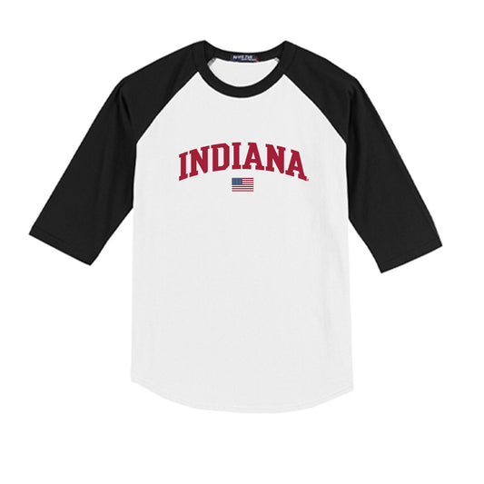 Indiana - NCAA Softball : Sarah Miller - USA Youth Raglan T-Shirt-0
