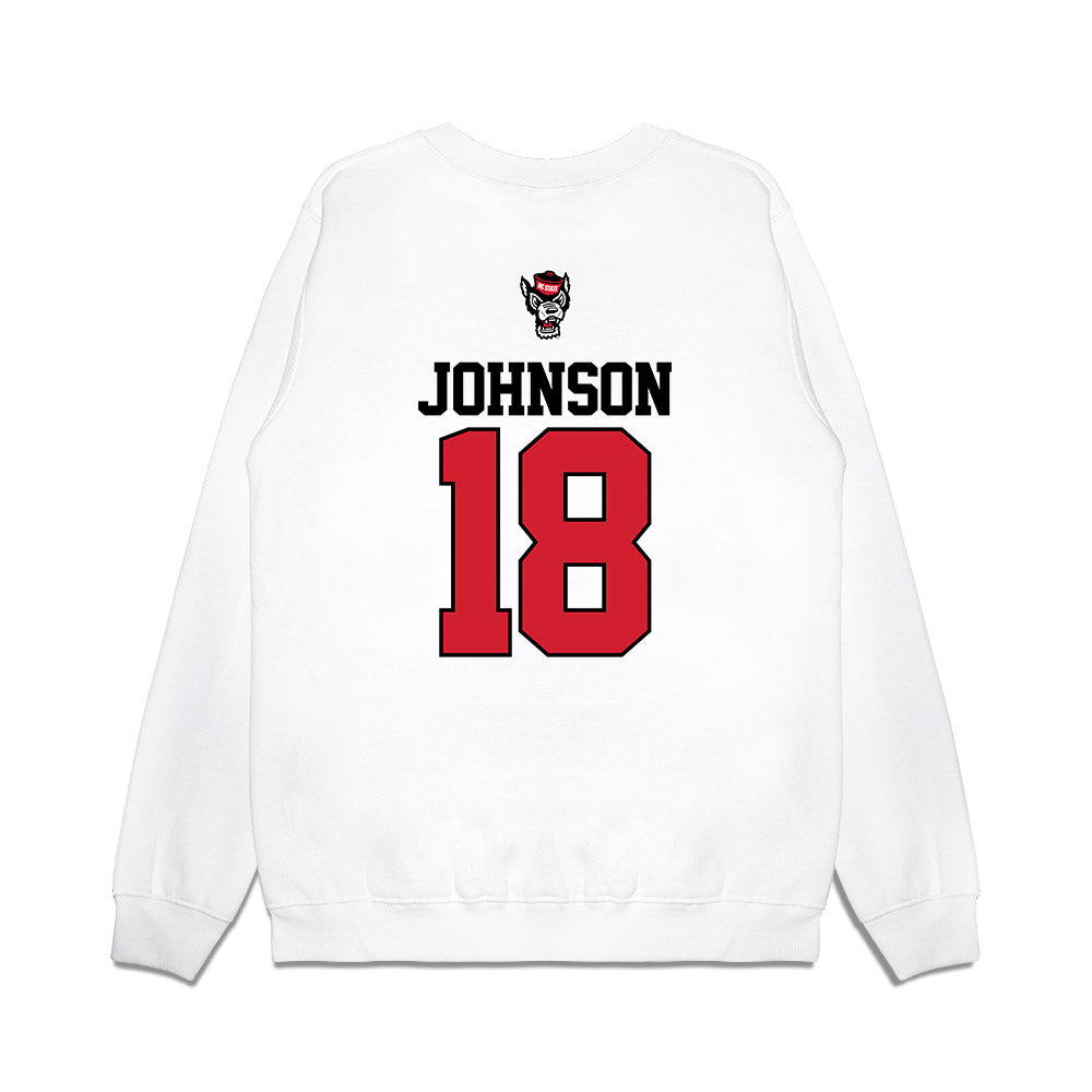 NC State - NCAA Softball : Sarah Johnson - Premium Crewneck Sweatshirt-1