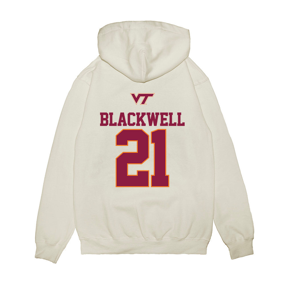 Virginia Tech - NCAA Softball : Lyla Blackwell - USA Premium Hooded Sweatshirt-1