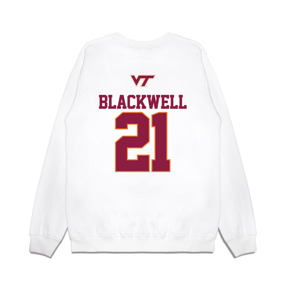 Virginia Tech - NCAA Softball : Lyla Blackwell - USA Premium Crewneck Sweatshirt-1