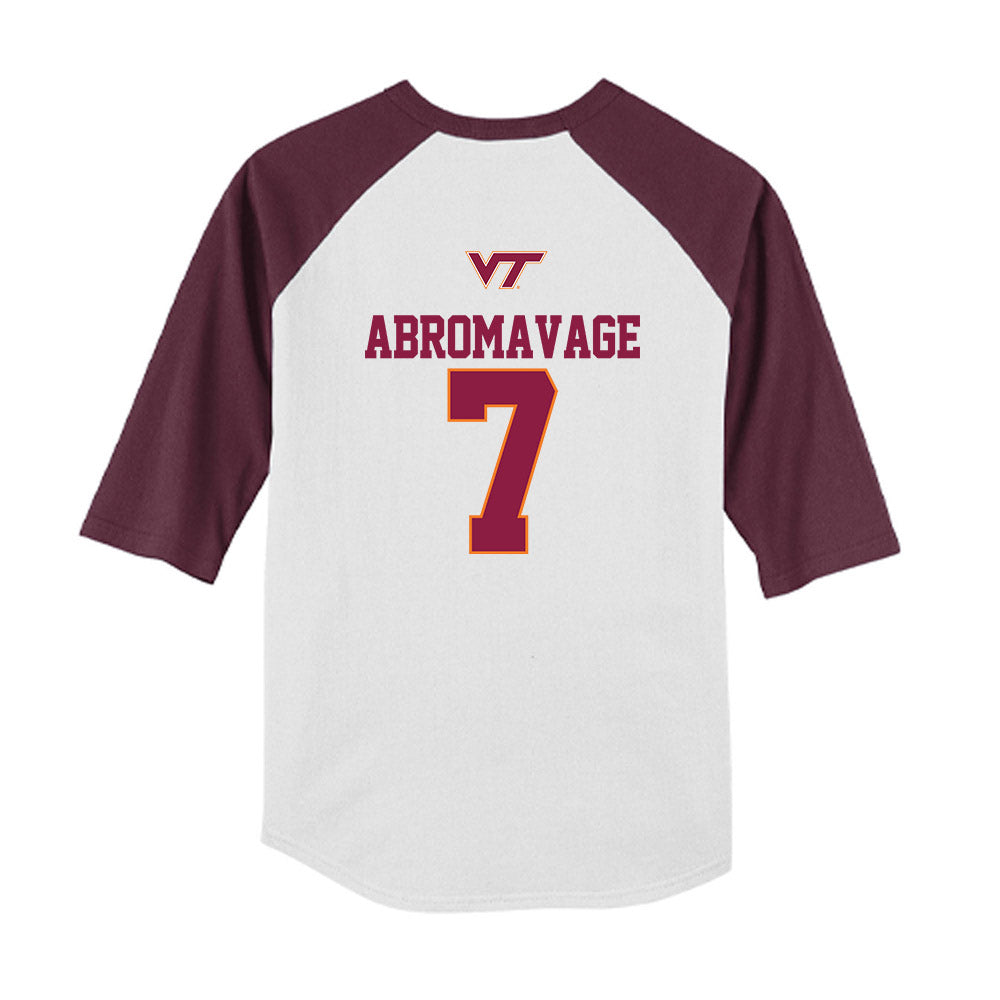 Virginia Tech - NCAA Softball : Nora Abromavage - USA Youth Raglan T-Shirt-1
