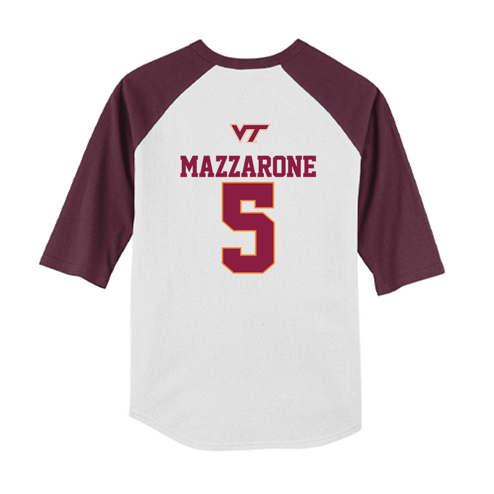 Virginia Tech - NCAA Softball : Emma Mazzarone - USA Youth Raglan T-Shirt-1