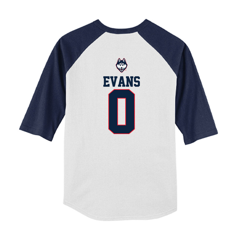 UConn - NCAA Softball : Hannah Evans - USA Youth Raglan T-Shirt-1