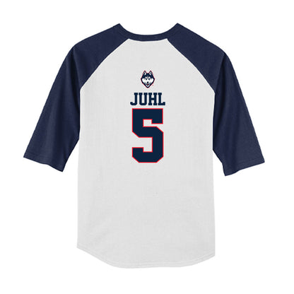 UConn - NCAA Softball : Alexis Juhl - USA Youth Raglan T-Shirt-1