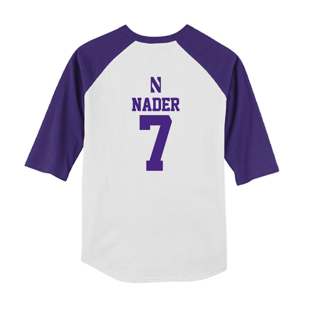 Northwestern - NCAA Softball : Kelsey Nader - USA Youth Raglan T-Shirt-1