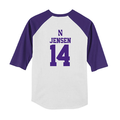 Northwestern - NCAA Softball : Kylee Jensen - USA Youth Raglan T-Shirt-1