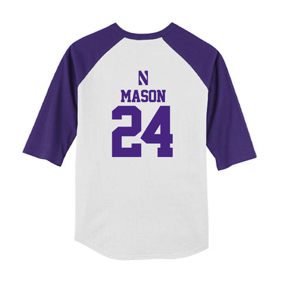 Northwestern - NCAA Softball : Marina Mason - USA Youth Raglan T-Shirt-1