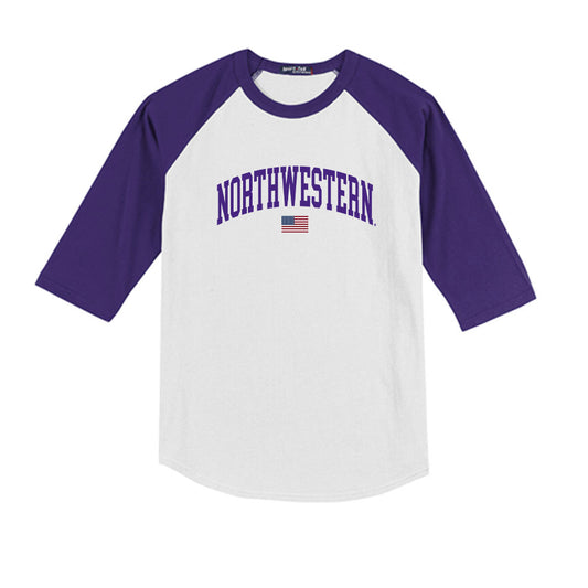 Northwestern - NCAA Softball : Gigi Ganje - USA Youth Raglan T-Shirt-0