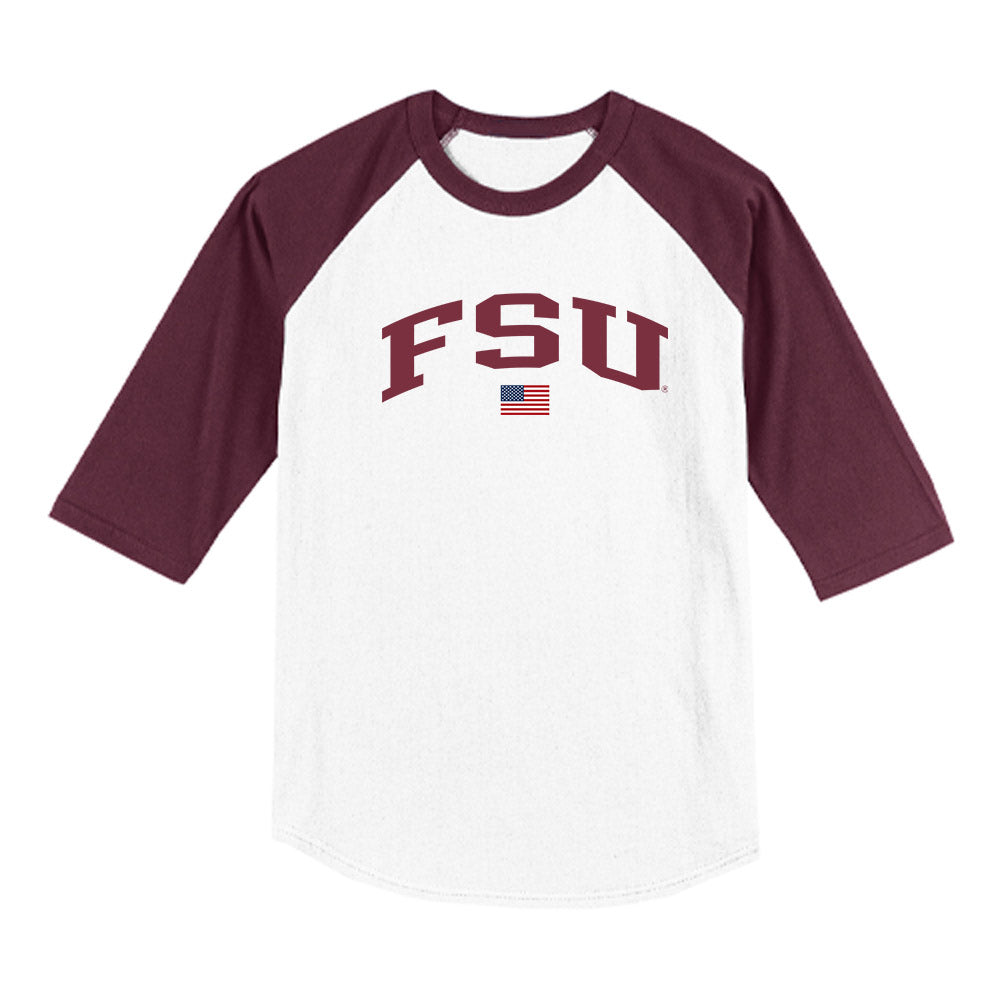 FSU - NCAA Softball : Nicole Edmiaston - USA Raglan Shirt-0