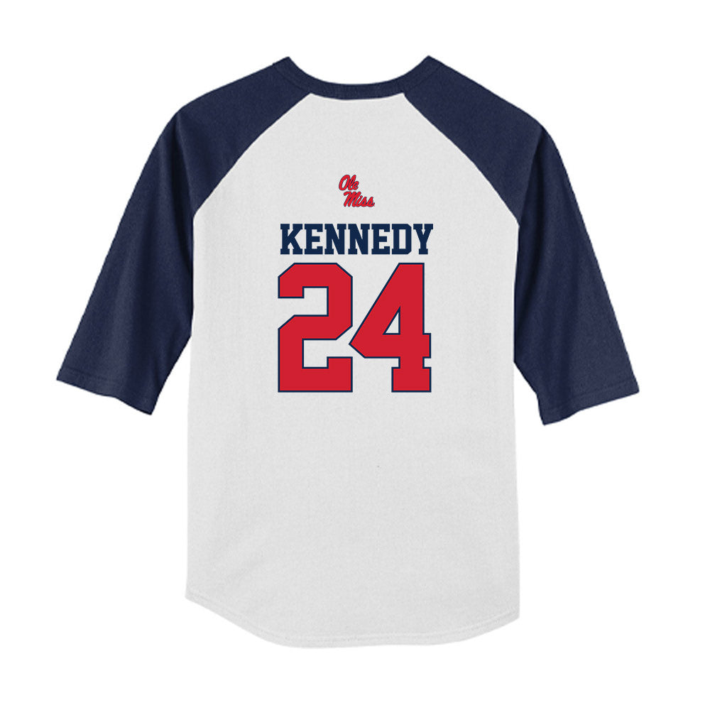 Ole Miss - NCAA Softball : Payton Kennedy - USA Youth Raglan T-Shirt-1