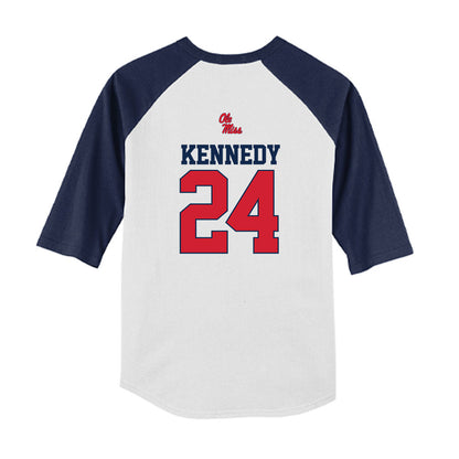 Ole Miss - NCAA Softball : Payton Kennedy - USA Youth Raglan T-Shirt-1